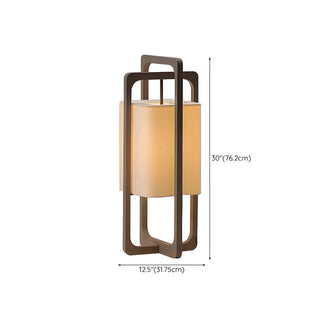 Modern Rectangular Wooden Frame Lihou Floor Lamp Zawala Image - 13