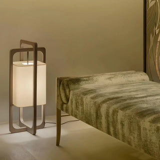 Modern Rectangular Wooden Frame Lihou Floor Lamp Zawala Image - 3