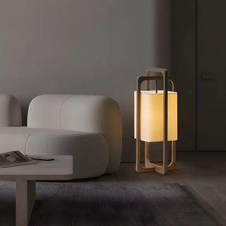 Modern Rectangular Wooden Frame Lihou Floor Lamp Zawala Image - 2