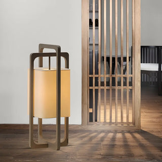 Modern Rectangular Wooden Frame Lihou Floor Lamp Zawala Image - 4