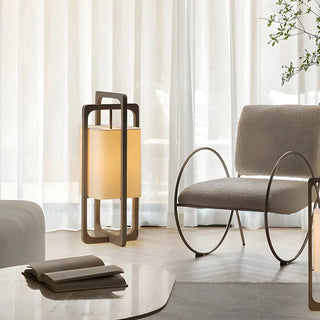 Modern Rectangular Wooden Frame Lihou Floor Lamp Zawala Image - 5