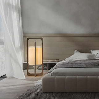 Modern Rectangular Wooden Frame Lihou Floor Lamp Zawala Image - 6