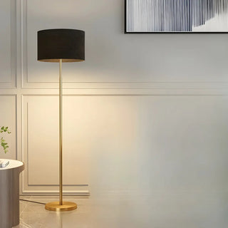 ZOWALA - Simple Modern Cylinder Black Metal LED Floor Lamp Image - 10