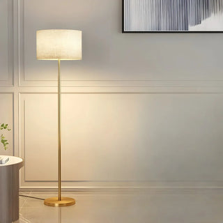 ZOWALA - Simple Modern Cylinder Black Metal LED Floor Lamp Image - 11