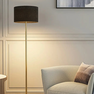 ZOWALA - Simple Modern Cylinder Black Metal LED Floor Lamp Image - 19