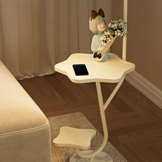 Modern Floral Adjustable Floor Lamp with Shelves Zawala Image - 6