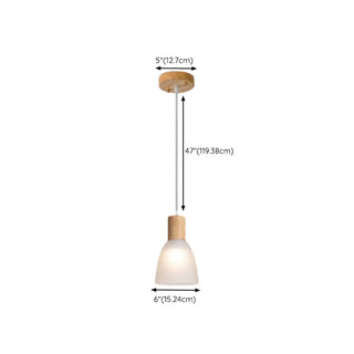 ZOWALA - Contemporary Frosted Glass Cylinder Pendant Light #size