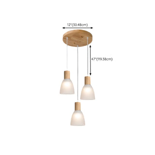 ZOWALA - Contemporary Frosted Glass Cylinder Pendant Light Image - 13