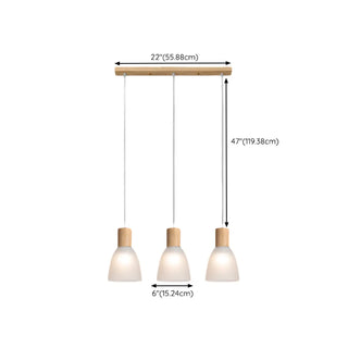 ZOWALA - Contemporary Frosted Glass Cylinder Pendant Light Image - 14