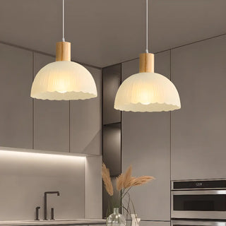 ZOWALA - Contemporary Frosted Glass Cylinder Pendant Light Image - 2
