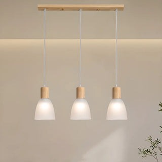 ZOWALA - Contemporary Frosted Glass Cylinder Pendant Light Image - 4