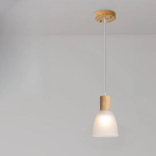ZOWALA - Contemporary Frosted Glass Cylinder Pendant Light Image - 5