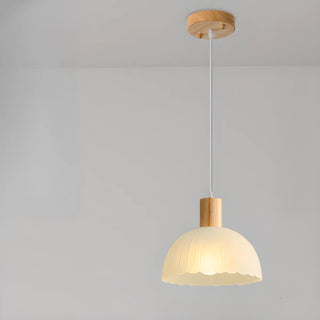 ZOWALA - Contemporary Frosted Glass Cylinder Pendant Light Image - 6