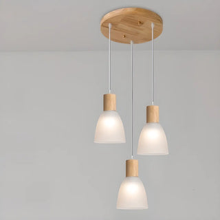 ZOWALA - Contemporary Frosted Glass Cylinder Pendant Light Image - 7