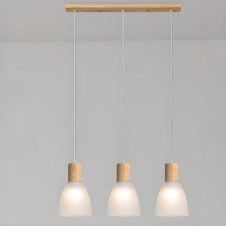 ZOWALA - Contemporary Frosted Glass Cylinder Pendant Light Image - 8