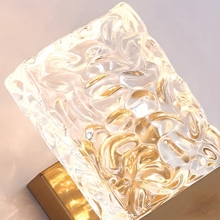 Modern Crystal Glass Rectangular Up Down Wall Sconce Zawala Image - 17