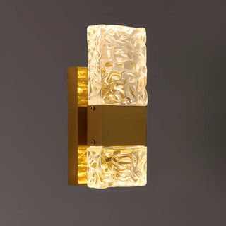 Modern Crystal Glass Rectangular Up Down Wall Sconce Zawala Image - 7