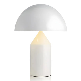 Modern Black Dome Shade Geometric Base Table Lamp Zawala Image - 15