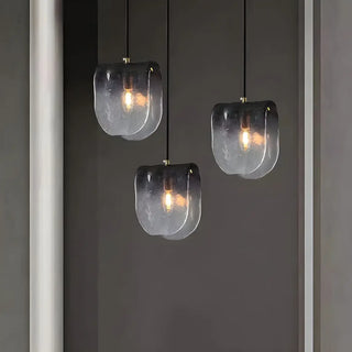 Artistic Geometric Glass Dining Room Black  Pendant Light Zawala Image - 11