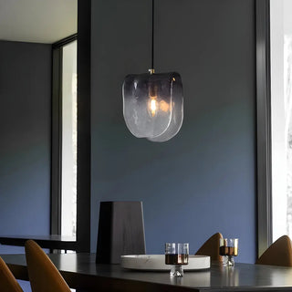 Artistic Geometric Glass Dining Room Black  Pendant Light Zawala Image - 3