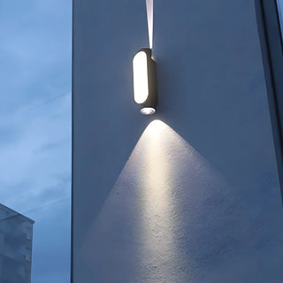 Cylinder Modern Black Metal LED Exterior Wall Light Zawala Image - 3