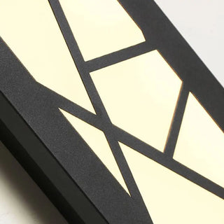 Modern Geometric Black Outdoor Wall Sconce Zawala Image - 12