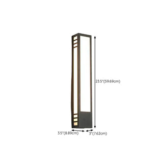 Modern Geometric Black Outdoor Wall Sconce Zawala Image - 15