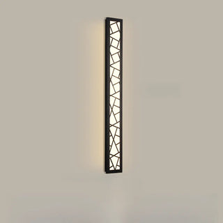 Modern Geometric Black Outdoor Wall Sconce Zawala Image - 2
