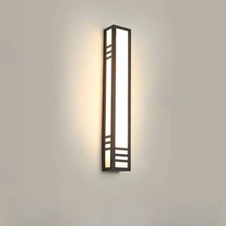 Modern Geometric Black Outdoor Wall Sconce Zawala Image - 3