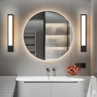 Modern Geometric Black Outdoor Wall Sconce Zawala Image - 5