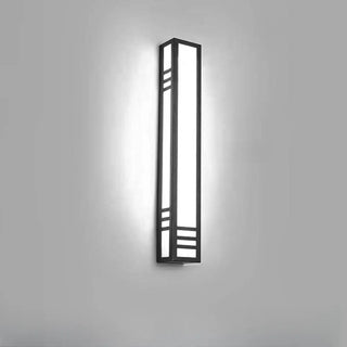 Modern Geometric Black Outdoor Wall Sconce Zawala Image - 6