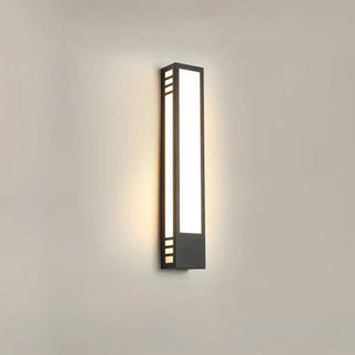 Modern Geometric Black Outdoor Wall Sconce Zawala Image - 7