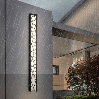 Modern Geometric Black Outdoor Wall Sconce Zawala Image - 8