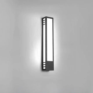 Modern Geometric Black Outdoor Wall Sconce Zawala Image - 9
