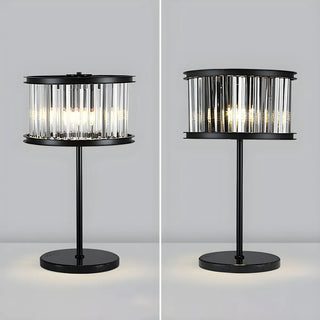 Elegant Geometric Crystal Black Bedroom Table Lamp Zawala Image - 14