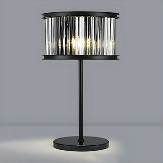 Elegant Geometric Crystal Black Bedroom Table Lamp Zawala Image - 8