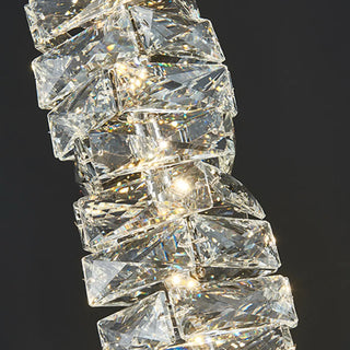 ZOWALA - Luxury Chrome Geometric Crystal Pendant Light Image - 15