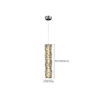 ZOWALA - Luxury Chrome Geometric Crystal Pendant Light Image - 19
