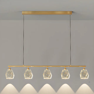 ZOWALA - Modern Geometric Gold Pendant Light Kitchen Island Large Image - 10