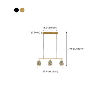 ZOWALA - Modern Geometric Gold Pendant Light Kitchen Island Large #size