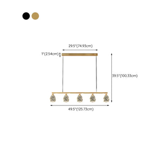 ZOWALA - Modern Geometric Gold Pendant Light Kitchen Island Large Image - 20