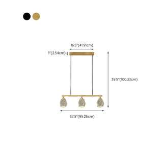 ZOWALA - Modern Geometric Gold Pendant Light Kitchen Island Large Image - 21