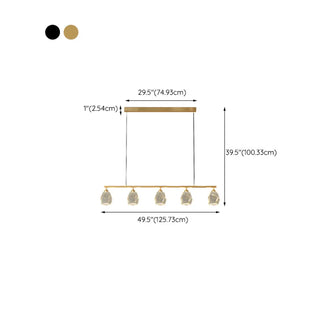ZOWALA - Modern Geometric Gold Pendant Light Kitchen Island Large Image - 22