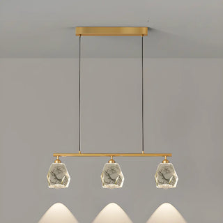ZOWALA - Modern Geometric Gold Pendant Light Kitchen Island Large Image - 7