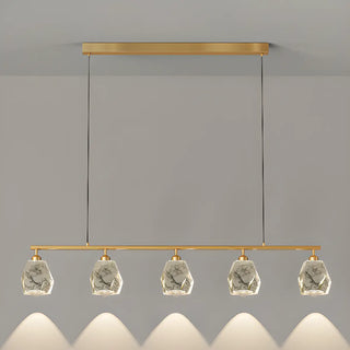 ZOWALA - Modern Geometric Gold Pendant Light Kitchen Island Large Image - 9
