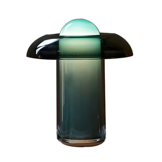 ZOWALA - Modern Geometric Green Glass Table Light Image - 10