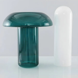 ZOWALA - Modern Geometric Green Glass Table Light Image - 5