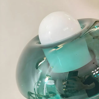 ZOWALA - Modern Geometric Green Glass Table Light Image - 7