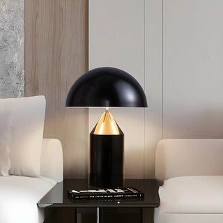 Minimalist Black Dome Modern Geometric Metal Table Lamp Zawala Image - 1