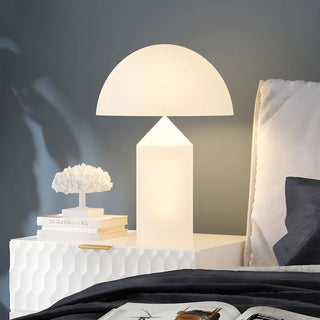 Minimalist Black Dome Modern Geometric Metal Table Lamp Zawala Image - 2